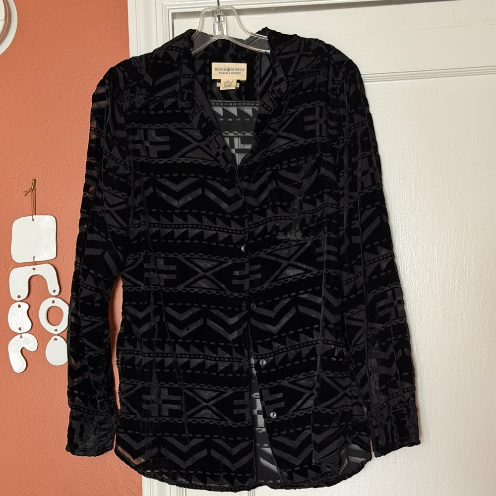 Denim & Supply Ralph Lauren Black Button Down Shirt
